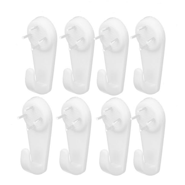 Uxcell 50mmx20x15mm White Plastic Hard Wall Picture Frame Nail Hook