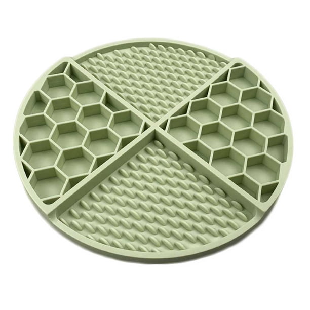 Methold Alfombrilla de alimentación Almohadilla Licky Ralentización Comer Multicolor Lavable Resistencia al desgaste Estable Anti-golpe Práctico Suministros para perros Verde claro Methold PT005058-04