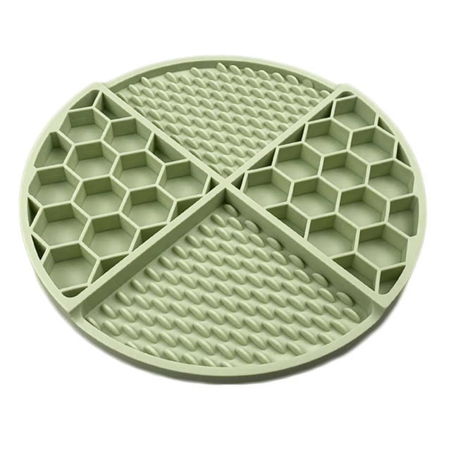 Methold Alfombrilla de alimentación Almohadilla Licky Ralentización Comer Multicolor Lavable Resistencia al desgaste Estable Anti-golpe Práctico Suministros para perros Verde claro Methold PT005058-04