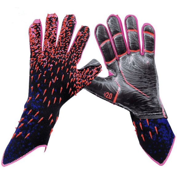BESTSKY Goalkeeper Gloves for Kids 8-12, Latex Non-Slip Goalie Gloves, Youth Soccer Training Equipment, Blue Red