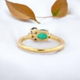 thumbnail image 4 of Natural Green Emerald Promise Ring Bridal Cluster Statement Ring Yellow Gold Customized Jewelry Birthday Anniversary Gift For Love, 4 of 4