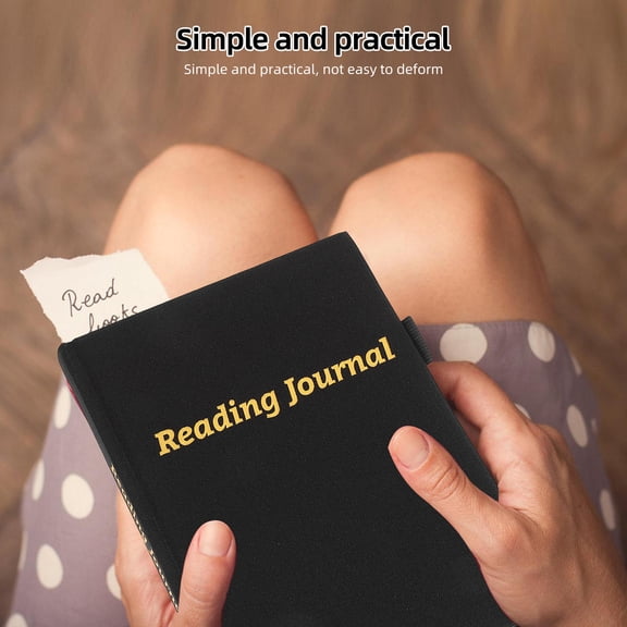Masteelf Black A5 Reading Journal Notebook for Book with Monthly Tabs and Unique , Portable Paper Diary