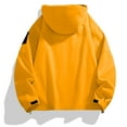 thumbnail image 4 of YUTK Hoodies for Women - Women Solid Color Rain Jacket Outdoor Hooded Windproof Loose with Pocket Coat Yellow S, 4 of 8