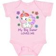 thumbnail image 3 of Inktastic My Big Sister Loves Me Cute Unicorn Boys or Girls Baby Bodysuit, 3 of 5