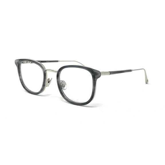 JOHN VARVATOS Men's Eyeglass Frames V410 Smoke Silver Acetate Round 49mm