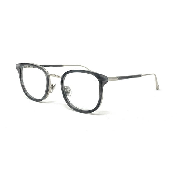 JOHN VARVATOS Monture de Lunettes pour Hommes V410 Argent Fumée Acétate Rond 49mm