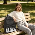 thumbnail image 5 of 1PC Piano Backpack Whimsical Twee Backpack with Polka Dot Pattern Cute Bookbag Medium Daypack Cutecore Supplies for Campus Daily Commute Work Travel, 5 of 6