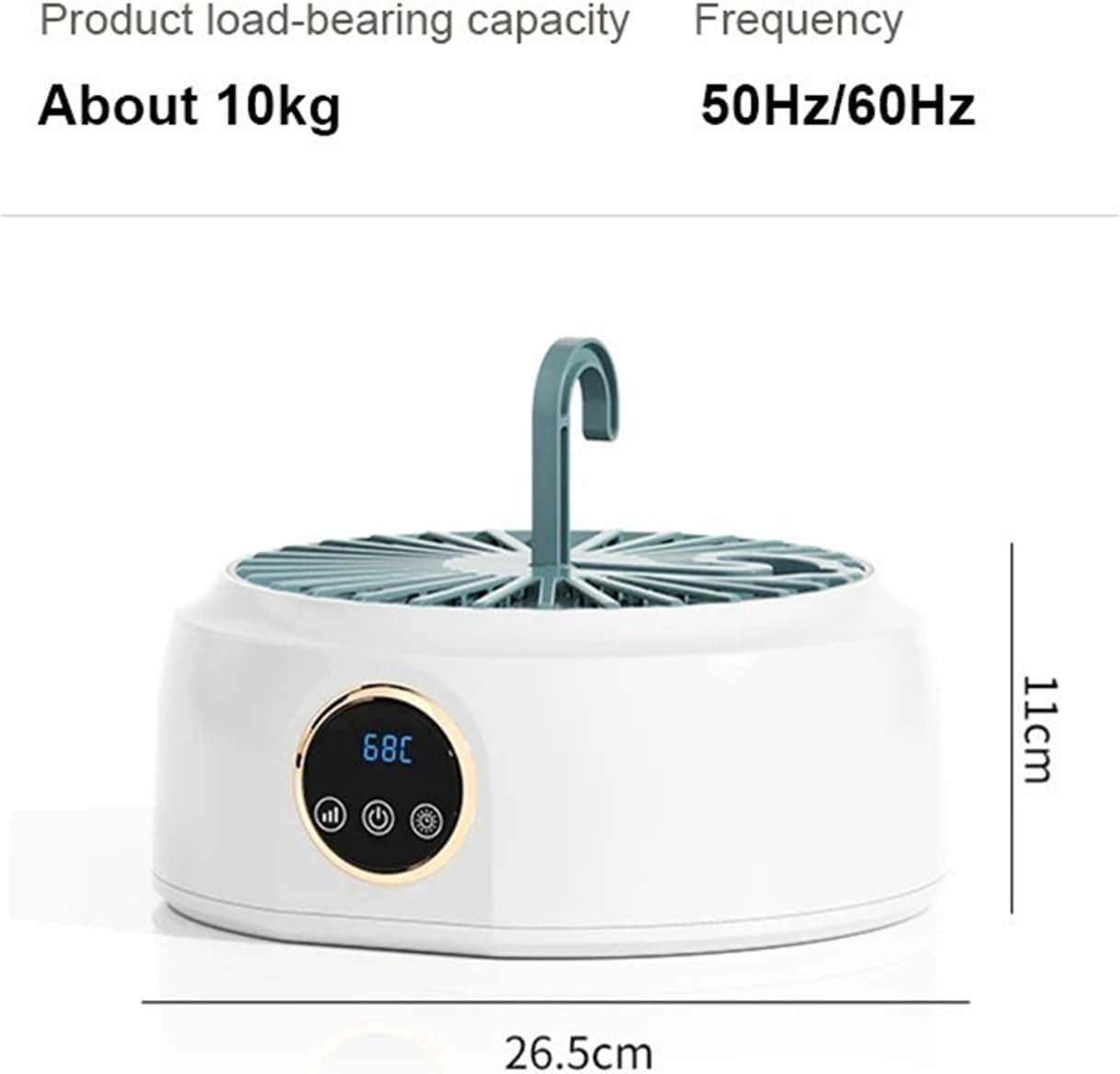 Portable Clothes Dryer Heater Fan, 3-in-1 Foldable Travel Garment Drying Hanger, Compact Electric Mini Dryer for Home, Apartment, Dorm, RV & Vacation