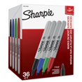 thumbnail image 1 of Rotuladores permanentes Sharpie Fine Point, colores surtidos, 36 unidades, 1 of 5