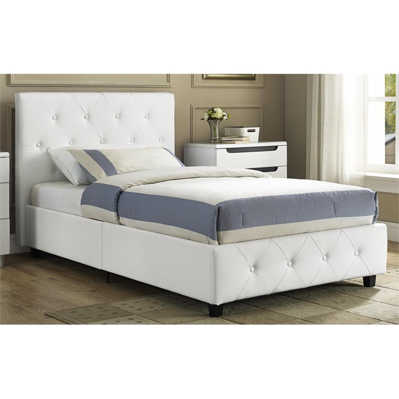 Kingfisher Lane Faux Leather Upholstered Twin Bed In White Com - Leather Upholstered Bed Queen Size Kingfisher Lane Faux Leather Upholstered Twin Bed In White Com - Leather Upholstered Bed Queen Size