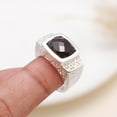 thumbnail image 3 of Smoky Quartz Ring in US Size 5,6,7,8,9,10 Statement, 925 Sterling Silver, Smokey Quartz Cabochon Ring, Men's Ring, Handmade Jewelry Ring, 3 of 4