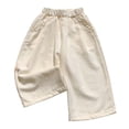 thumbnail image 6 of Amidoa Girls 2 Piece Outfits Summer Clothes Short Sleeve Cotton T-Shirt and Casual Shorts Kids Clothing Sets White Size 1T, 6 of 6
