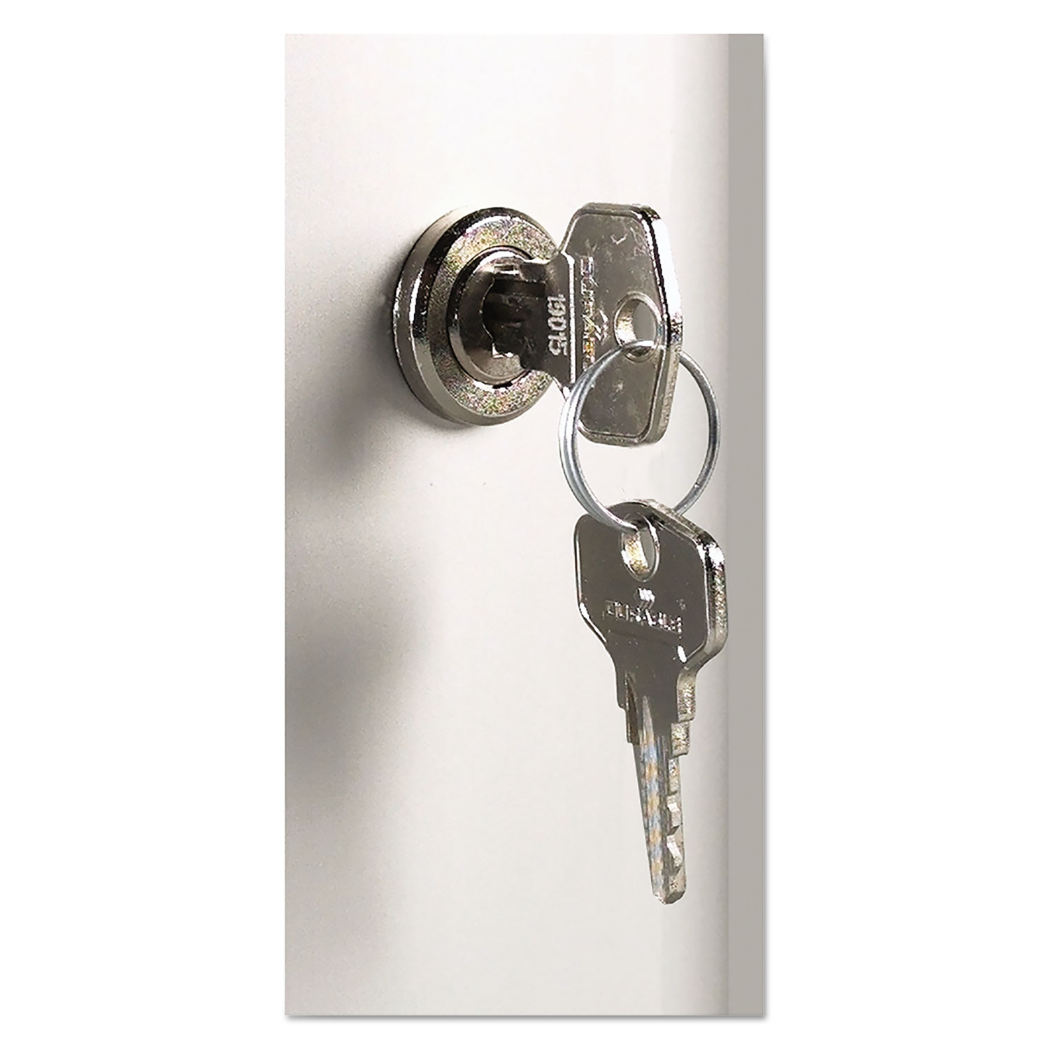 Durable Locking Key Cabinet, 72-key, Brushed Aluminum, 11 3/4 X 4 5/8 X 15 3/4 Dbl195523 - image 4 of 10
