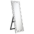thumbnail image 3 of Tavin 24 x 65 Inch Geometric Frame Standing Mirror Silver, 3 of 6