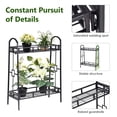 thumbnail image 4 of Costway Heavy Duty 2 Tier Metal Flower Pot Rack Plant Display Stand Shelf Holder Decor, 4 of 7