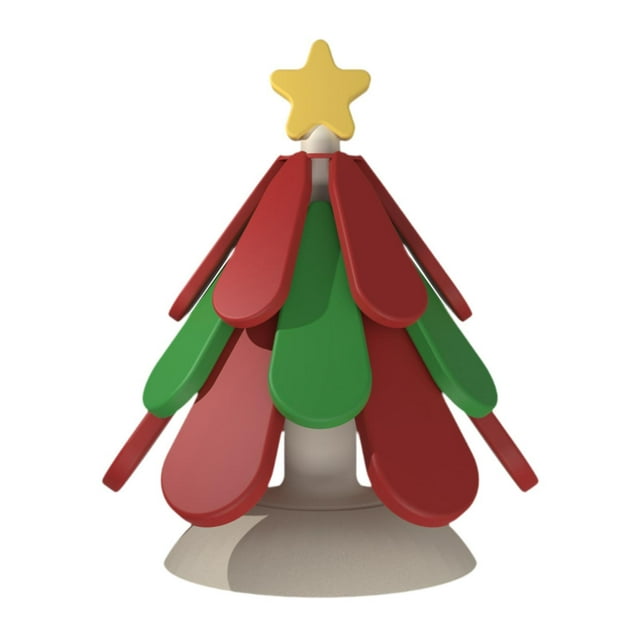 5x Almohadilla de aislamiento térmico plegable Almohadilla térmica aislada Forma de de Navidad Posavasos de protección de mesa antideslizante rojo