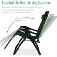 thumbnail image 6 of HYJY Oversized Zero Gravity Chair, Folding Outdoor Patio Recliner, XL Anti Gravity Lounger w/Removable Cushion, Cup Holder, Side Tray, 350lb Capacity - Forest Green, 6 of 8