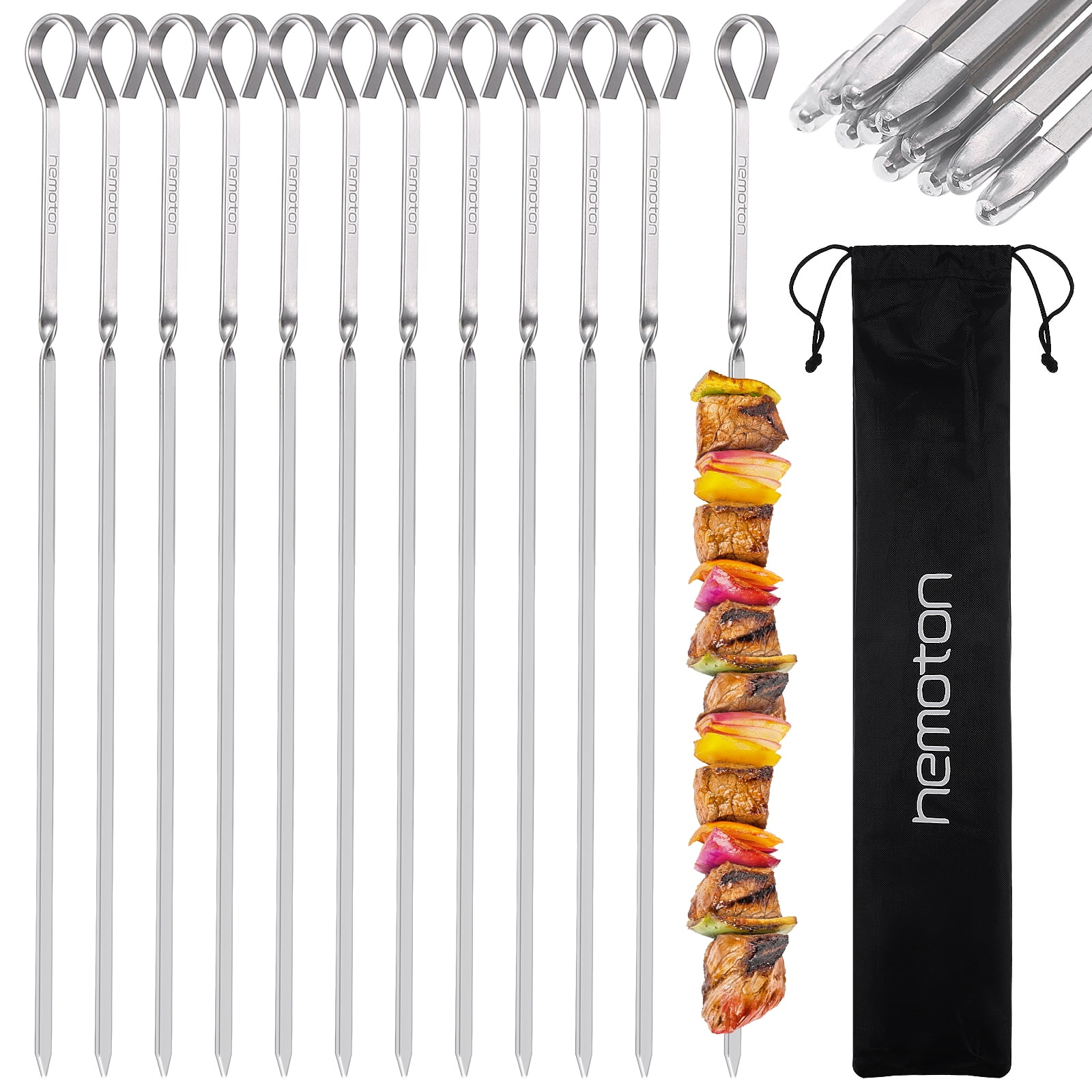 Kabob Skewers Stainless Steel Bbq Barbecue Skewer Flat, 46 OFF