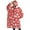 Red Christmas Deer, variant on Oversized Wearable Blanket Hoodie,Red Christmas Folk Pattern Sherpa Blanket Hoodie with Super Pockets,Super Warm Fuzzy Pullover for Women & Men