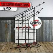 Microphone Stand 6 PACK - Griffin Telescoping Boom Arm Mic Studio Stage Tripod