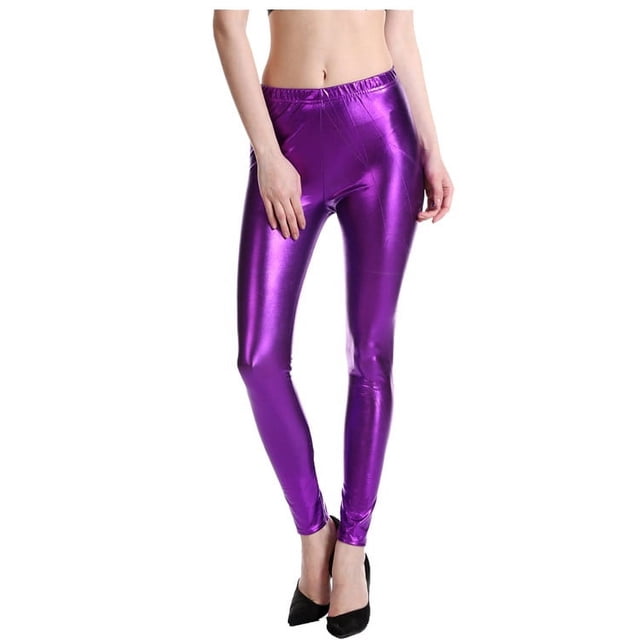 WILLBEST Pantalones Casuales elegantes para Mujer, Leggings de Cuero Elásticos, Medias Sexys de Cintura Alta para Extra Grande