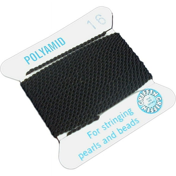 Black Griffin Nylon Bead Cord Beading Thread 1.05mm 2yd