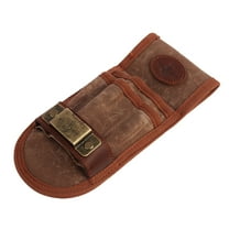TOURBON Tools Belt Carry Pouch Wrench Tape Measure Holder Electrician Pockets Brown Canvas