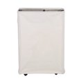 thumbnail image 3 of Corner Slim Foldable Oxford Cloth Laundry Basket Bin Mesh Drawstring Dirty Clothes Hamper with 4 Support Rods Universal Wheels--Beige, 3 of 7