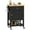 Black, variant on HOMCOM Kitchen Cart on Wheels with Towel Rack, Drawer, Shelf and Cabinet
