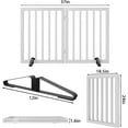 thumbnail image 2 of Smart FENDEE Bamboo Dog Gates for Doorways Freestanding Pet Gate, 2 Support Feet, 24"H, White, 2 of 7