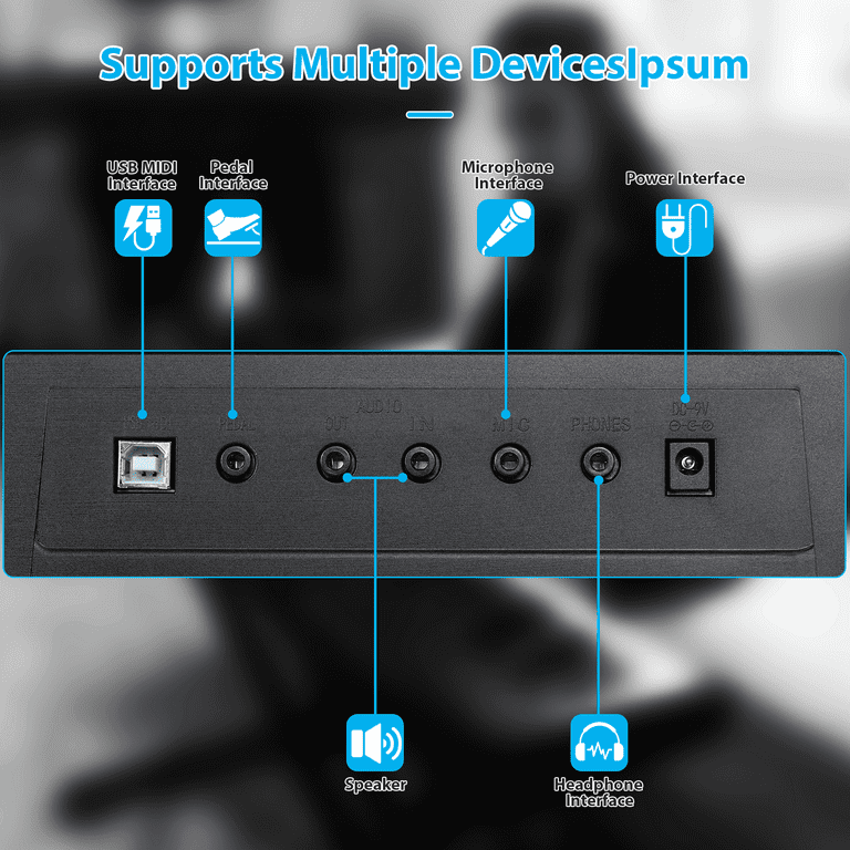 Free Shipping! Pirecart 61 Key Keyboard Piano for Beginners with x