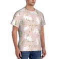 thumbnail image 2 of Bixox Men's Cute Rabbit Printed Short Sleeve Skinny Athletic T-Shirt, 2 of 6