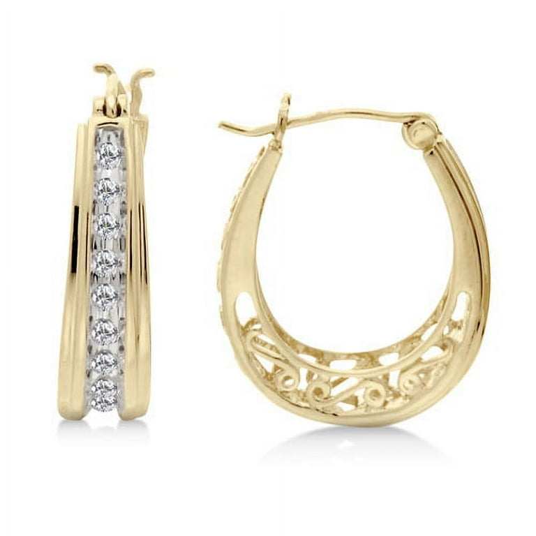 Walmart diamond hoop sale earrings