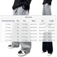 thumbnail image 4 of Afuyipoi Boys Wide Leg Sweatpants 100% Cotton Loose Fit Active Casual Track Trousers for Kids Size 5-15 Years Black Size 5, 4 of 8