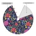 thumbnail image 2 of Rateoe Floral Print Christmas Tree Skirt 48" for Xmas Holiday New Year Party Circle Tree Mat Ornaments Decoration, 2 of 7