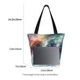 thumbnail image 3 of KLL Tote Bag for Women Ink Style Wave Dragon Print Shopping Grocery Reusable Bags for Office School Shopping Travel, 3 of 6