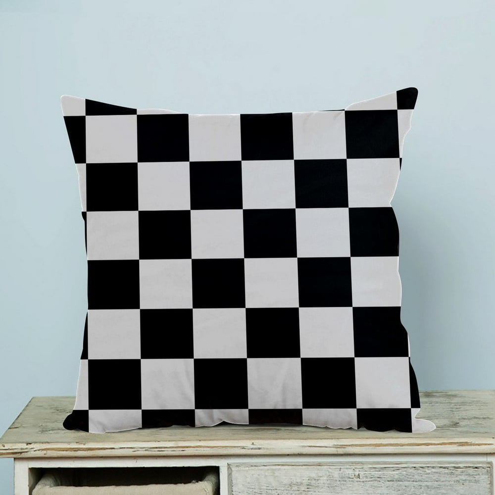 GCKG Black White Checkered Pattern Pillow Case Pillow Cover Pillow