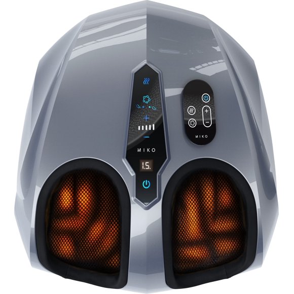MIKO Foot Massager – Deep Kneading Shiatsu, Air Compression, Heat Therapy & Wireless Remote – Relief for Pain, Neuropathy, Size 13