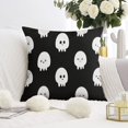 thumbnail image 2 of Halloween Throw Pillow Covers Happy Halloween Spider Bat Pillow Cover Throw Cushion Cover Cushion Cases for Home Office Halloween Decoration,18x18 Inch (2Pcs), 2 of 6