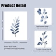 thumbnail image 6 of Navy Blue Botanical Wall Art Set of 6, Minimalist Abstract Botanical Prints Watercolor Blue White Leaf Plant Wall Decor Canvas Painting, Boho Floral Botanical Wall Decor for Bathroom, Bedroom, 6 of 6