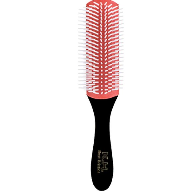 Cepillo de pelo profesional de nailon TANGJMXG para desenredar cabello grueso o rizado negro 20,5*4CM