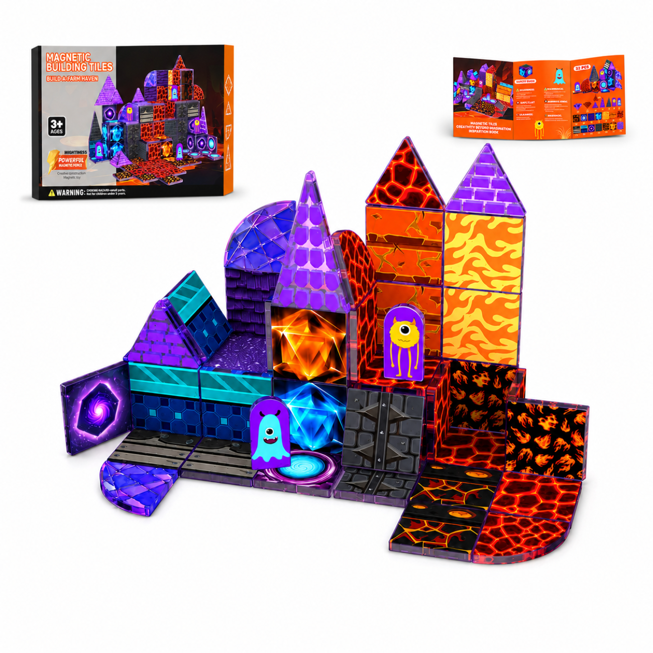 Magnetic Tiles Building Blocks, STEM Construction Toy for Kids Ages 7-14, 38-52 Piece Themed Set