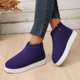 thumbnail image 6 of Domzle Men's Bootie Slippers Memory Foam Indoor House Slippers Ankle Boot House Shoes - Gifts for Men Casual Shoes with Warm for Outdoor Commute Purple, 6 of 9