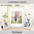 thumbnail image 4 of Langdon House 11x14 Almond White Picture Frames w/ Mat for 8x10 Photo, Contemporary Farmhouse Style, 6 Pack, Richland Collection (US Company), 4 of 6