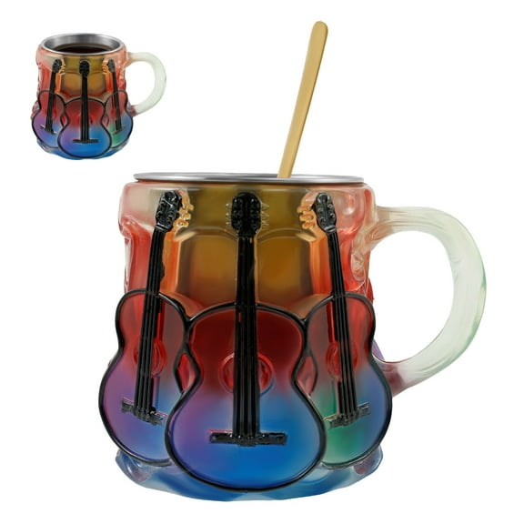 Grusce Novelty Painted Book Mug, Painted Gnome Book Mug, Novelty 3D Painted Books Coffee Mug, Unique Books Stack Coffee Cup, Unique Literary Gifts for Book Lovers