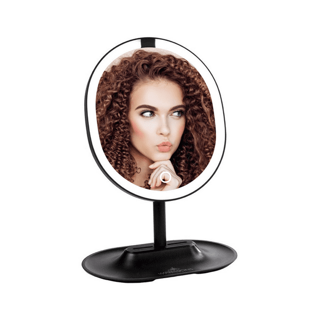 Impressions Touch Wave Motion Activated Led Makeup Mirror With Detachable 5x Magnifying Lighted Round Vanity Sensor Switch And Standing Base Com Impressions Touch Wave Motion Activated, Impressions Vanity Touch 3 0 Trifold Dimmable Led Makeup Mirror