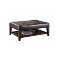 thumbnail image 1 of Bowery Hill Poussette de Table Basse en Similicuir Marron et Cappuccino, 1 of 3