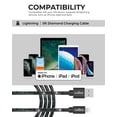 thumbnail image 7 of Liquipel Powertek iPad & iPhone Charger Cable, Fast Charging 6ft MFI Certified Lightning to USB Cord, Diamond Shine Black, 7 of 7