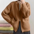 thumbnail image 7 of ShomPort Women's Fall Sweater Jacket Long Sleeve Full Zipper Pockets Sweatshirt Outerwear Coat Winter Trendy, 7 of 7