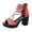 Watermelon Red, variant on Women's Chunky Heels Sandals Prom Comfortable Platform Strappy Open Toe Summer Sandals Ankle Strap Wedding Party Dress Shoes Watermelon Red 9